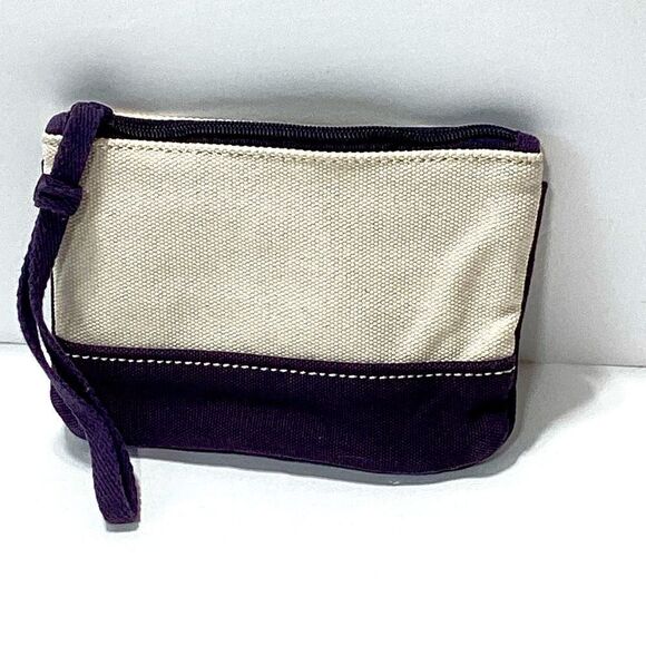 Lands’ End Canvas Clutch Pouch Wallet Wristlet Small - Picture 2 of 7